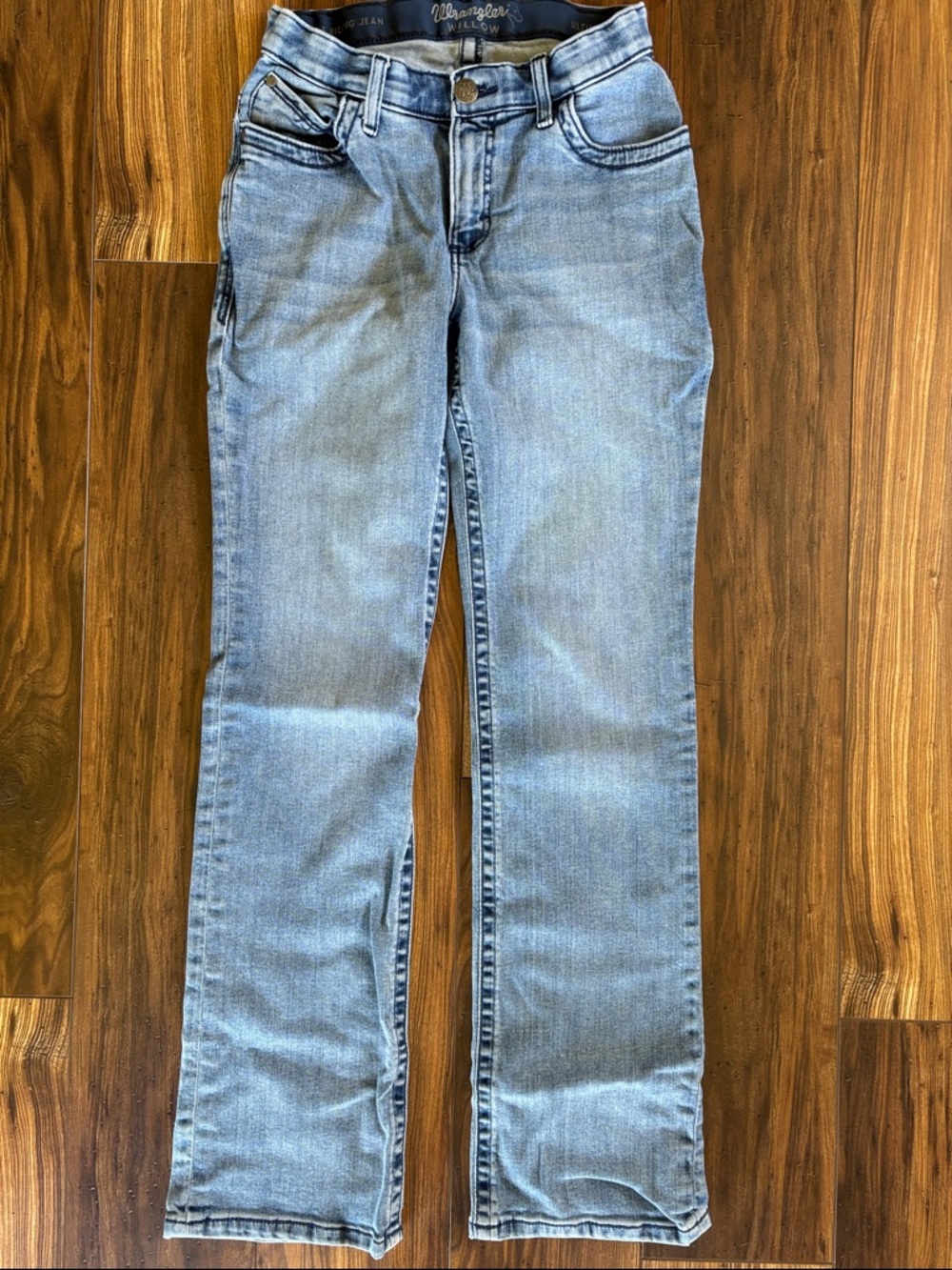 Wrangler Women’s Willow Ultimate Riding Jean Light Blue Boot Cut Jeans - Picture 3 of 7